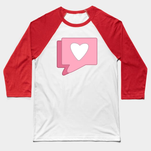 Cute pink like heart Baseball T-Shirt by AnGo